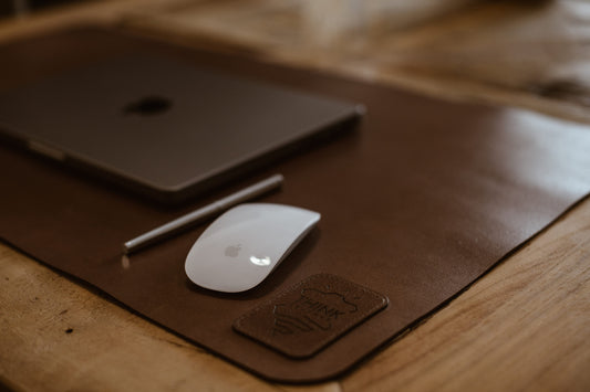 Dark brown desk pad-1