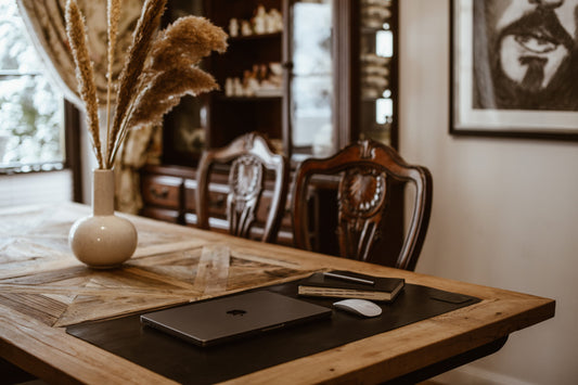 Dark brown desk pad-0