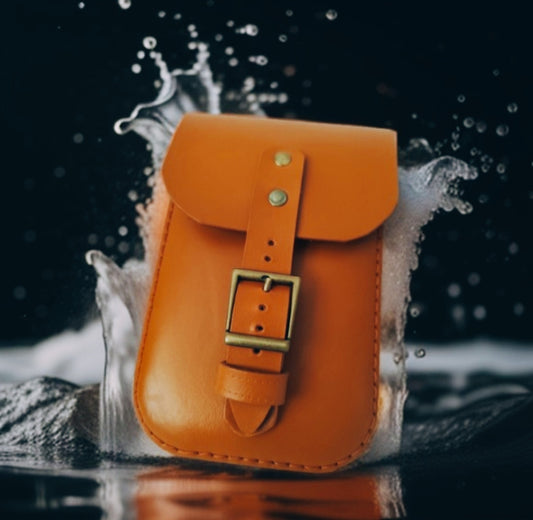 Handmade leather belt bag-8